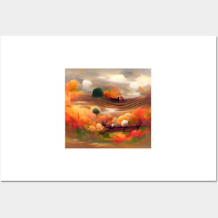 Autumn Cloudy Day Posters and Art